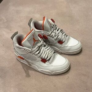 Jordan Men's White and Red Sneakers